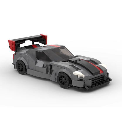 American Track Hypercar Racing Car Building Kit | 8-Stud LEGO-Compatible MOC - 3