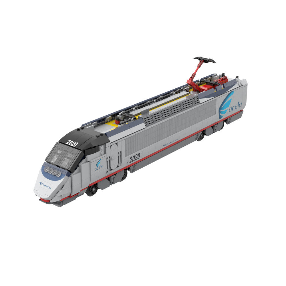 amtrak acela power unit building set | moc-60705 - 1