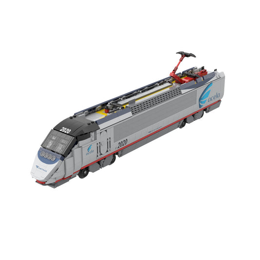 amtrak acela power unit building set | moc-60705 - 1