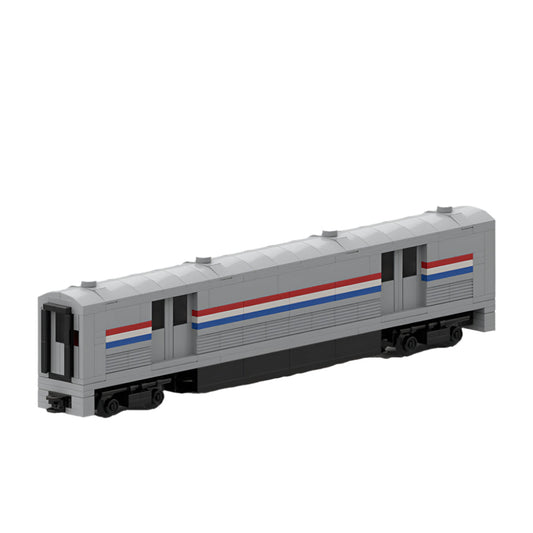 Amtrak Viewliner Baggage Coach Building Kit | 4-Wide | LEGO-Compatible MOC - 1