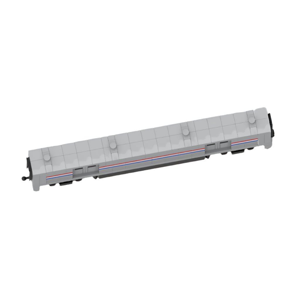 Amtrak Viewliner Baggage Coach Building Kit | 4-Wide | LEGO-Compatible MOC - 2