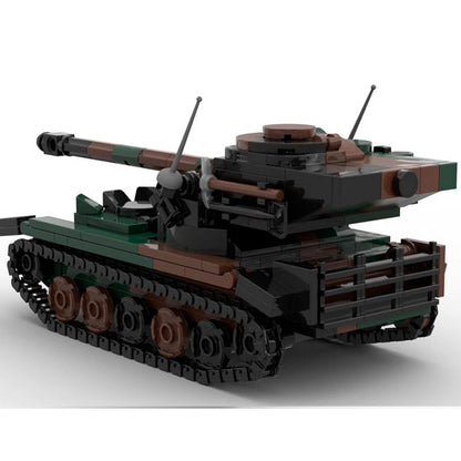 AMX-13/90 Light Tank MOC Building Kit | Military Armored Vehicle Model - 3