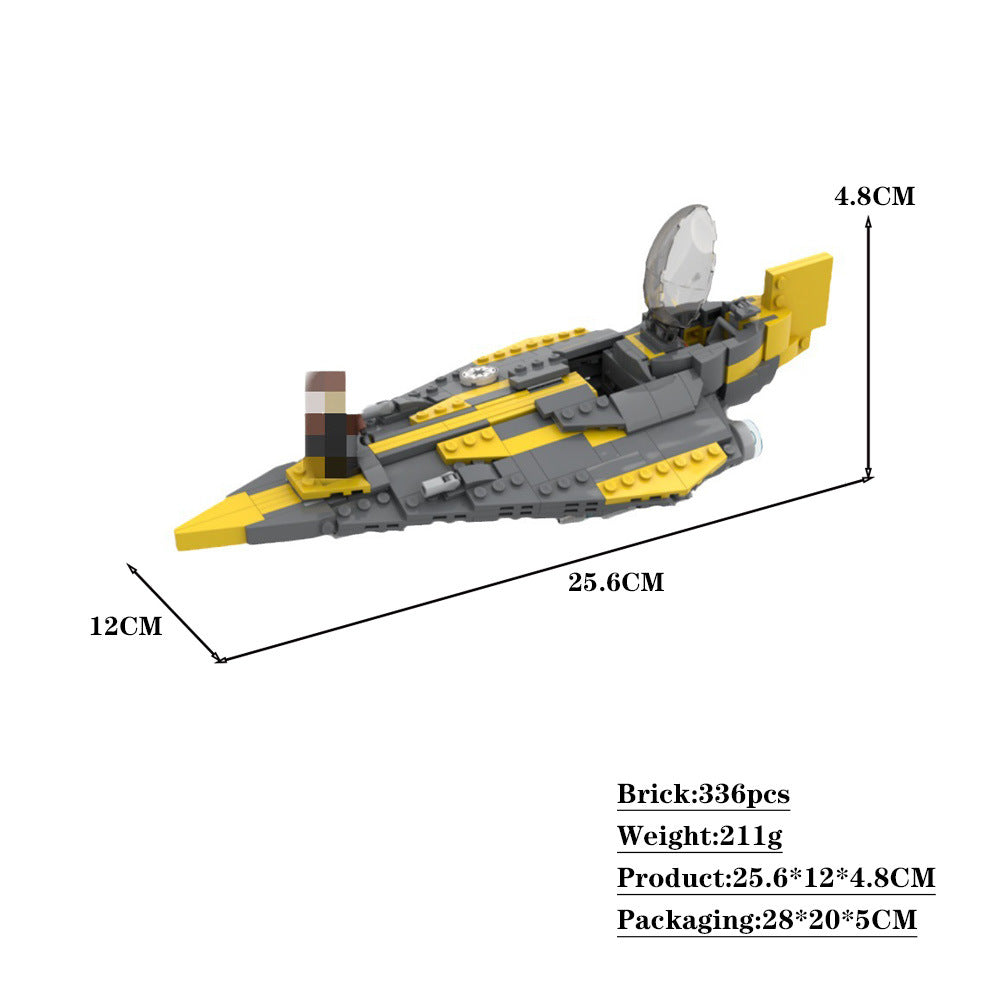 anakin's delta-7b starfighter building set | moc-59174 - 4