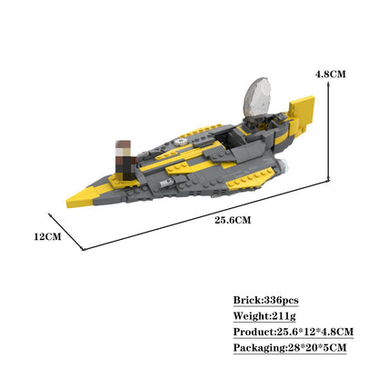 anakin's delta-7b starfighter building set | moc-59174 - 4