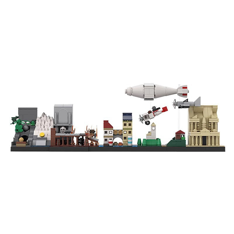 Ancient Adventure Skyline Building Kit | LEGO-Compatible MOC - 1