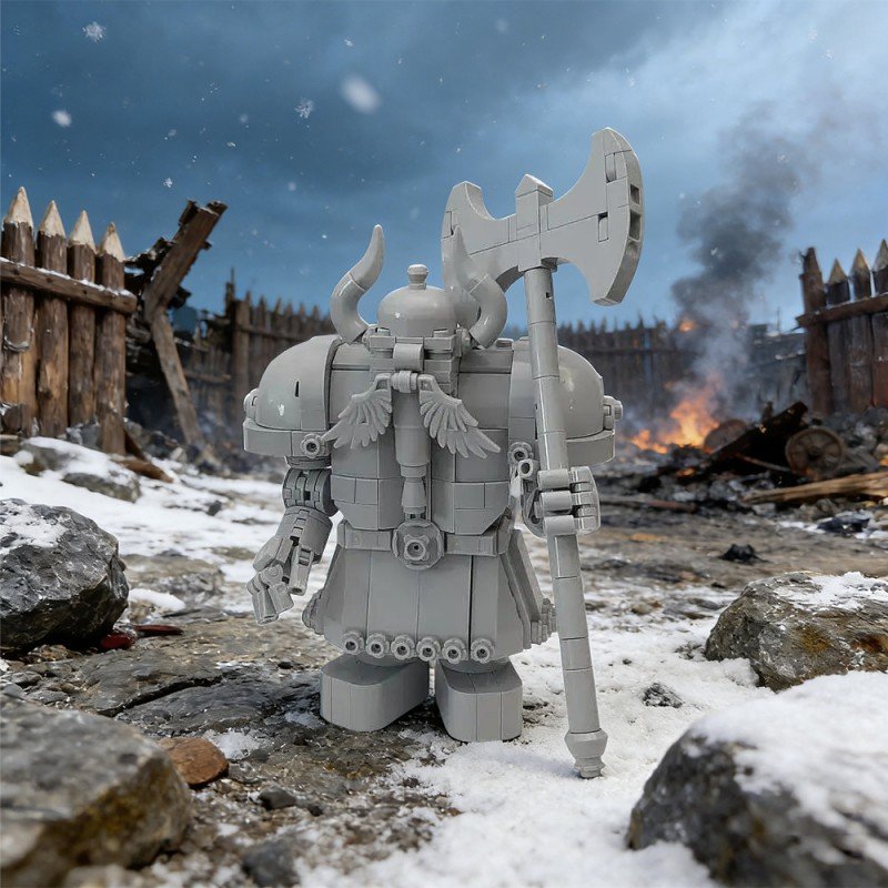 Ancient Dwarven Guardian Statue MOC Kit | LEGO-Compatible Fantasy Build - 4