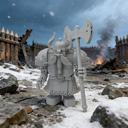 Ancient Dwarven Guardian Statue MOC Kit | LEGO-Compatible Fantasy Build - 4