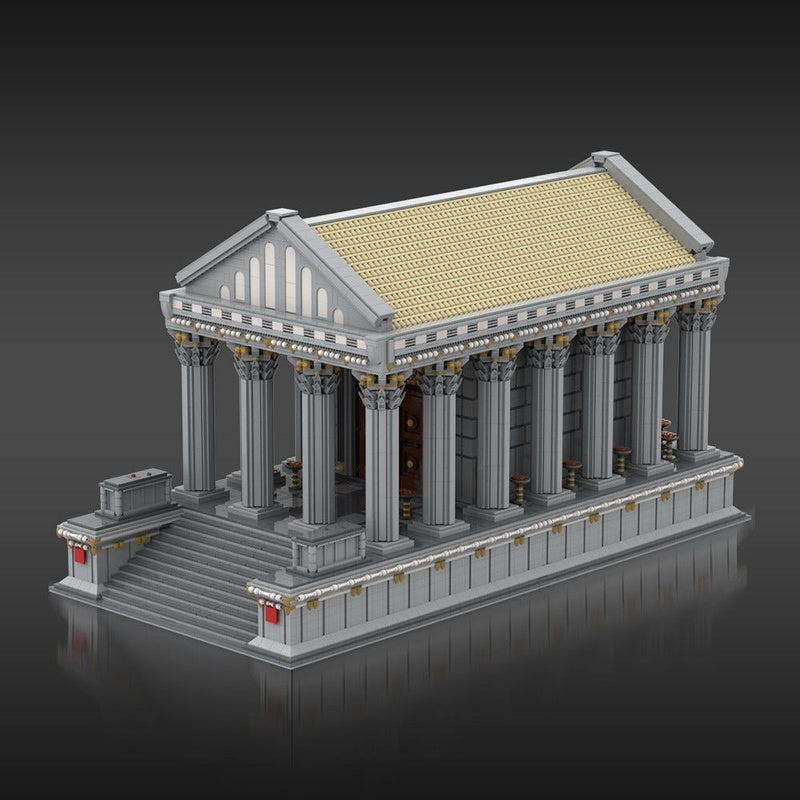 Ancient Roman Temple MOC Building Kit | Historic Architecture Model - 2