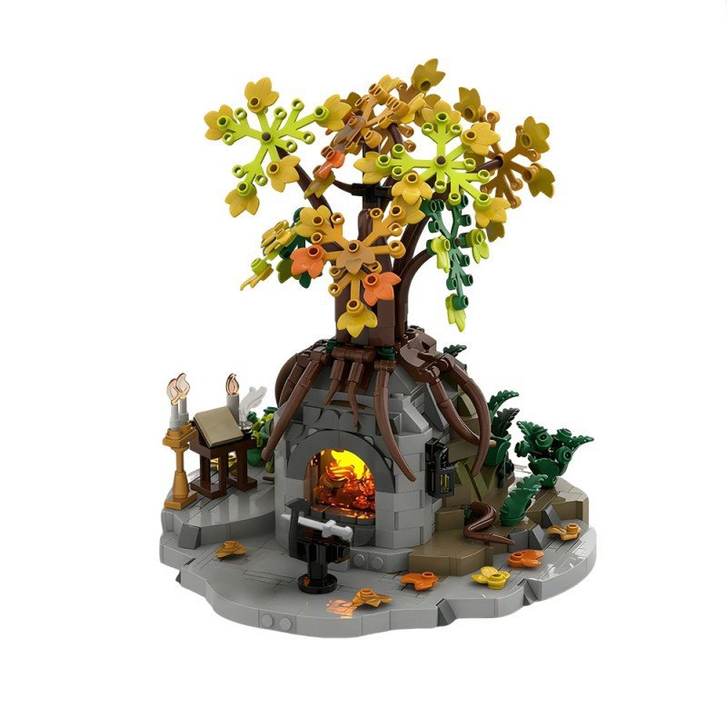 Ancient Sword Reforging Forge Scene MOC Kit | LEGO-Compatible Fantasy Build - 1
