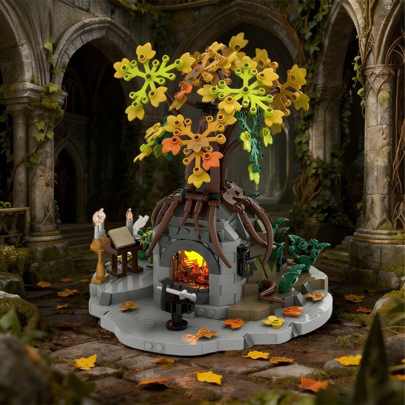 Ancient Sword Reforging Forge Scene MOC Kit | LEGO-Compatible Fantasy Build - 5