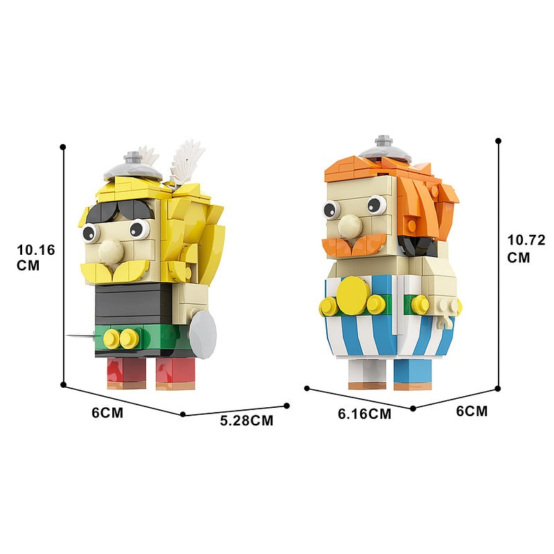 Ancient Warrior Duo Cube Characters MOC Building Kit - 6