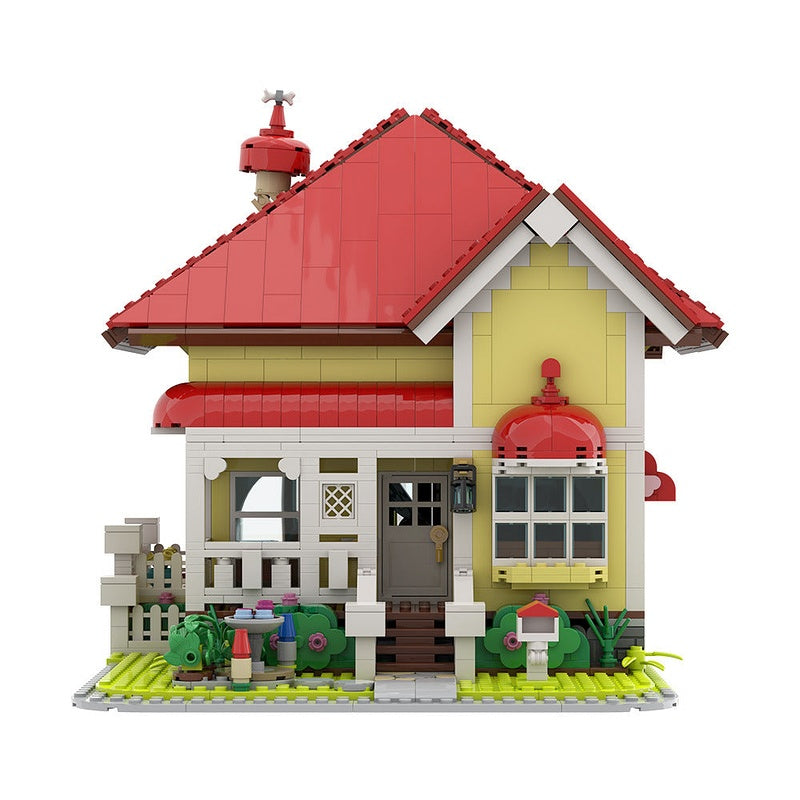 Animated Family Villa MOC Building Kit | Cartoon Style House Architecture - 3