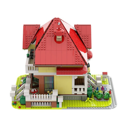 Animated Family Villa MOC Building Kit | Cartoon Style House Architecture - 6