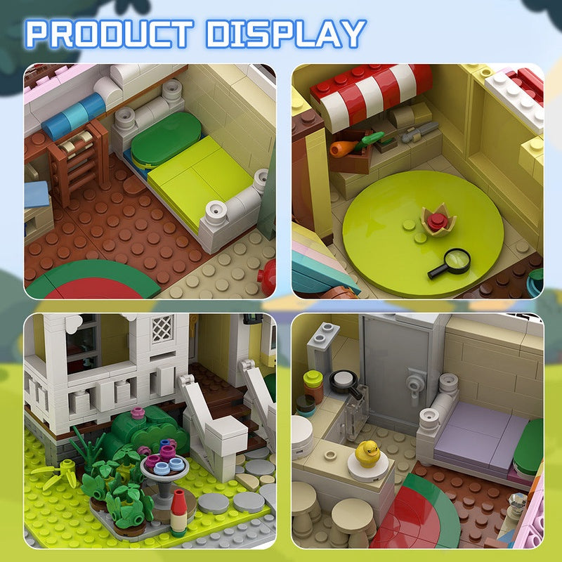 Animated Family Villa MOC Building Kit | Cartoon Style House Architecture - 7