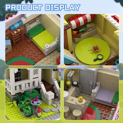 Animated Family Villa MOC Building Kit | Cartoon Style House Architecture - 7