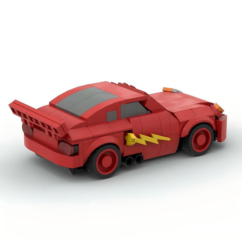 Animated Movie Red Stock Car Building Kit | LEGO-Compatible MOC - 3