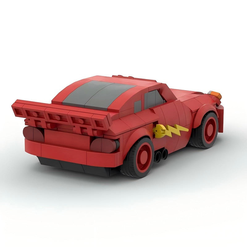 Animated Movie Red Stock Car Building Kit | LEGO-Compatible MOC - 4