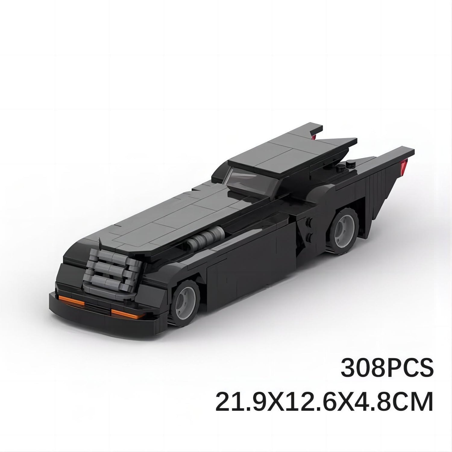 animated series batmobile building set | moc-93430 - 5