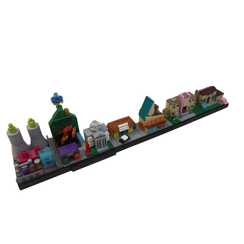 Animated Yellow Family Town Skyline Building Kit | LEGO-Compatible MOC - 3