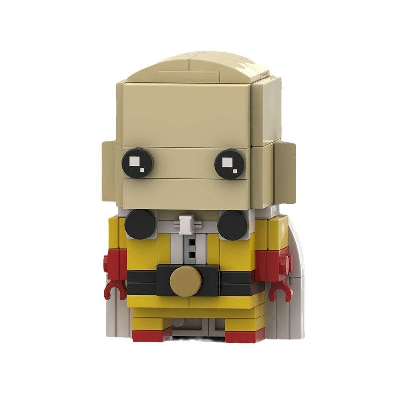 Anime Hero Bald Super Fighter BrickHeadz Building Kit | LEGO-Compatible MOC - 5