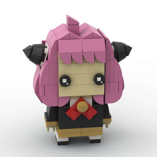 anya brickheadz building set | spy x family moc | lego-compatible - 2
