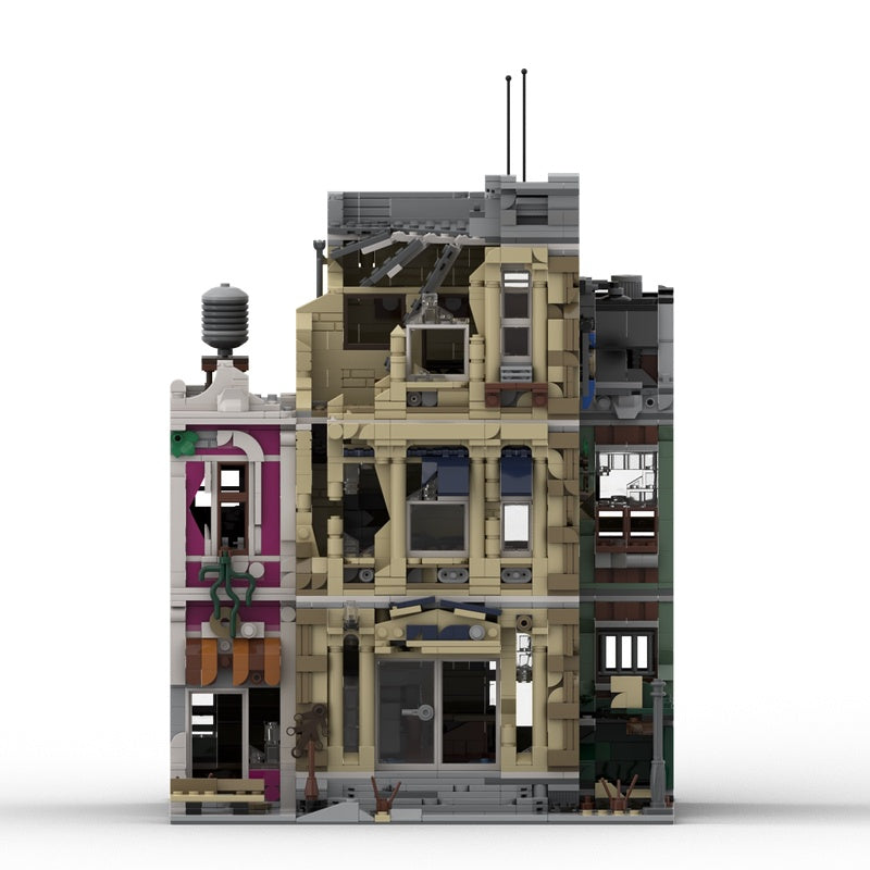 Apocalypse Police Station Ruins MOC Building Kit - 1