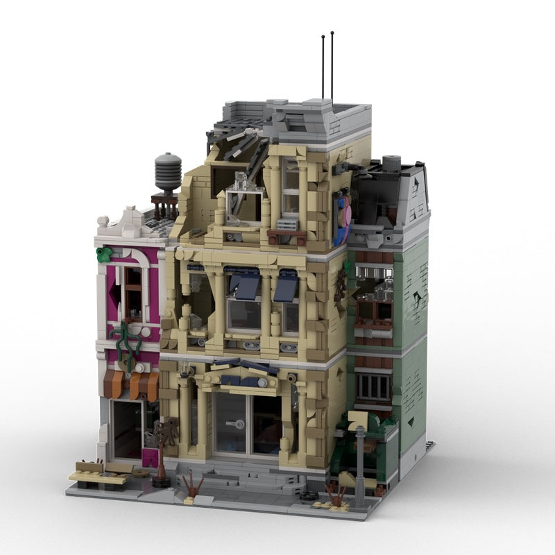 Apocalypse Police Station Ruins MOC Building Kit - 3