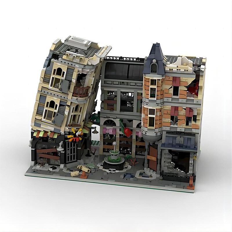 Apocalyptic City Square MOC Modular Architecture Building Kit - 1