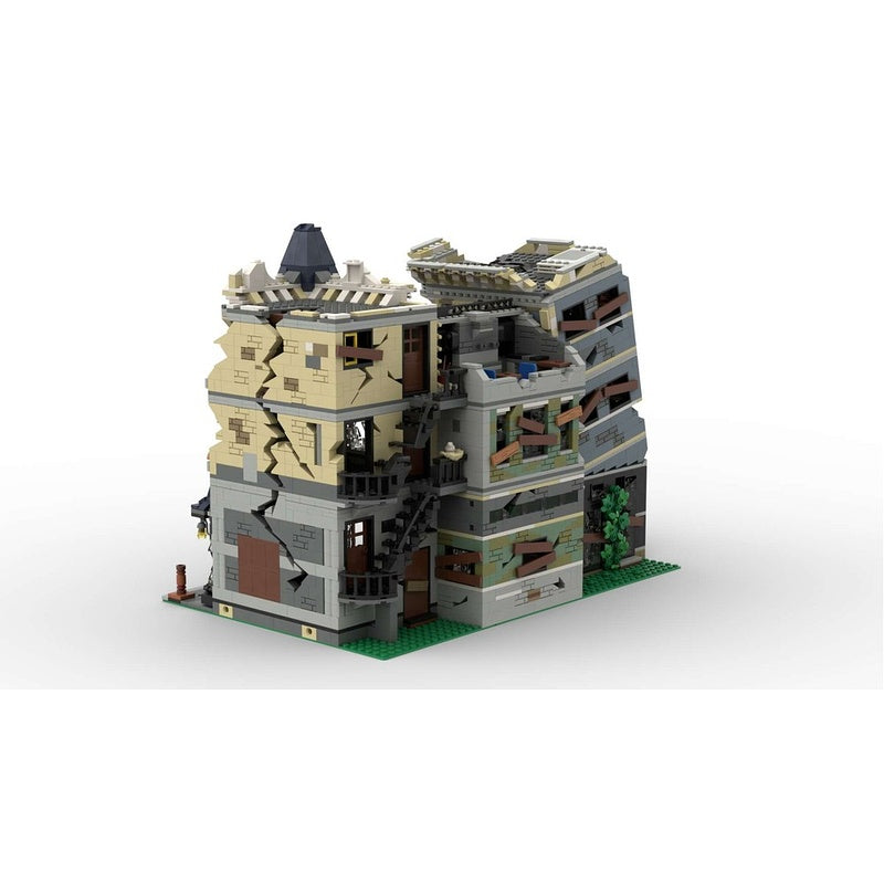Apocalyptic City Square MOC Modular Architecture Building Kit - 4