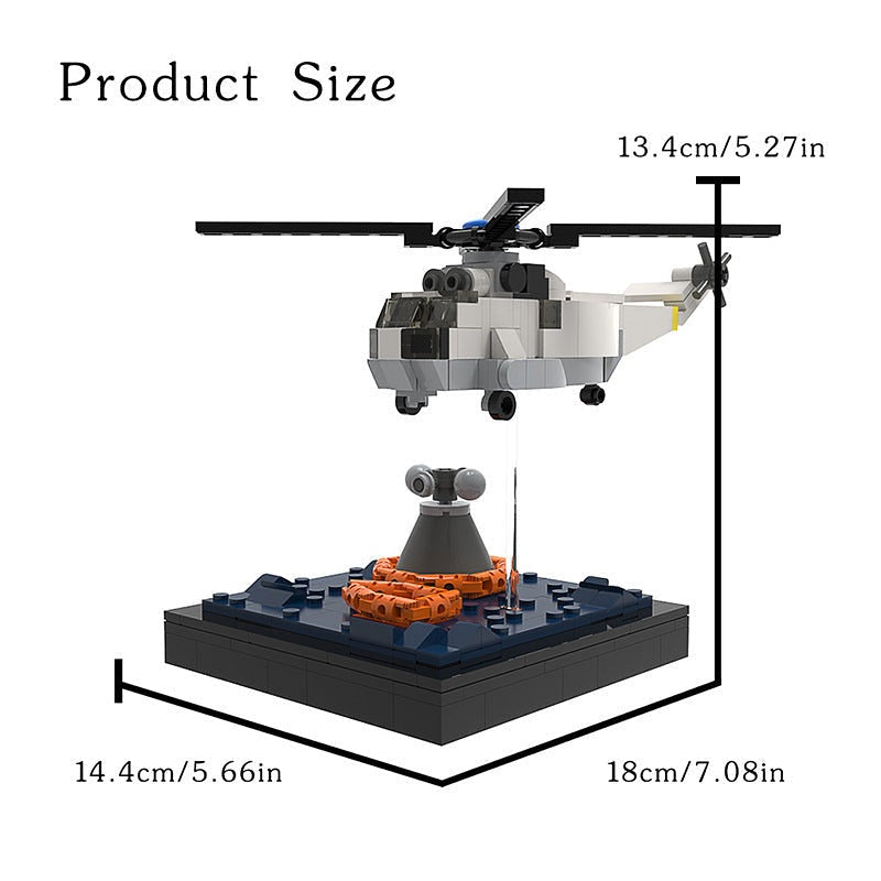 Apollo Recovery Mission MOC Building Kit | Lunar Space Exploration Model - 5