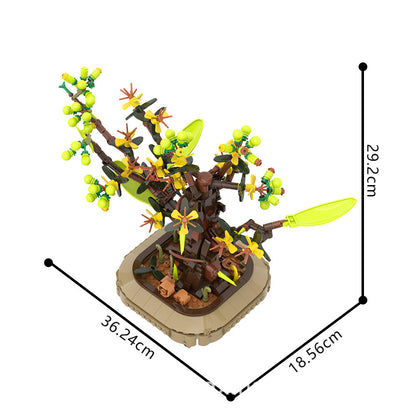 apricot bonsai building kit | lego compatible moc - 4
