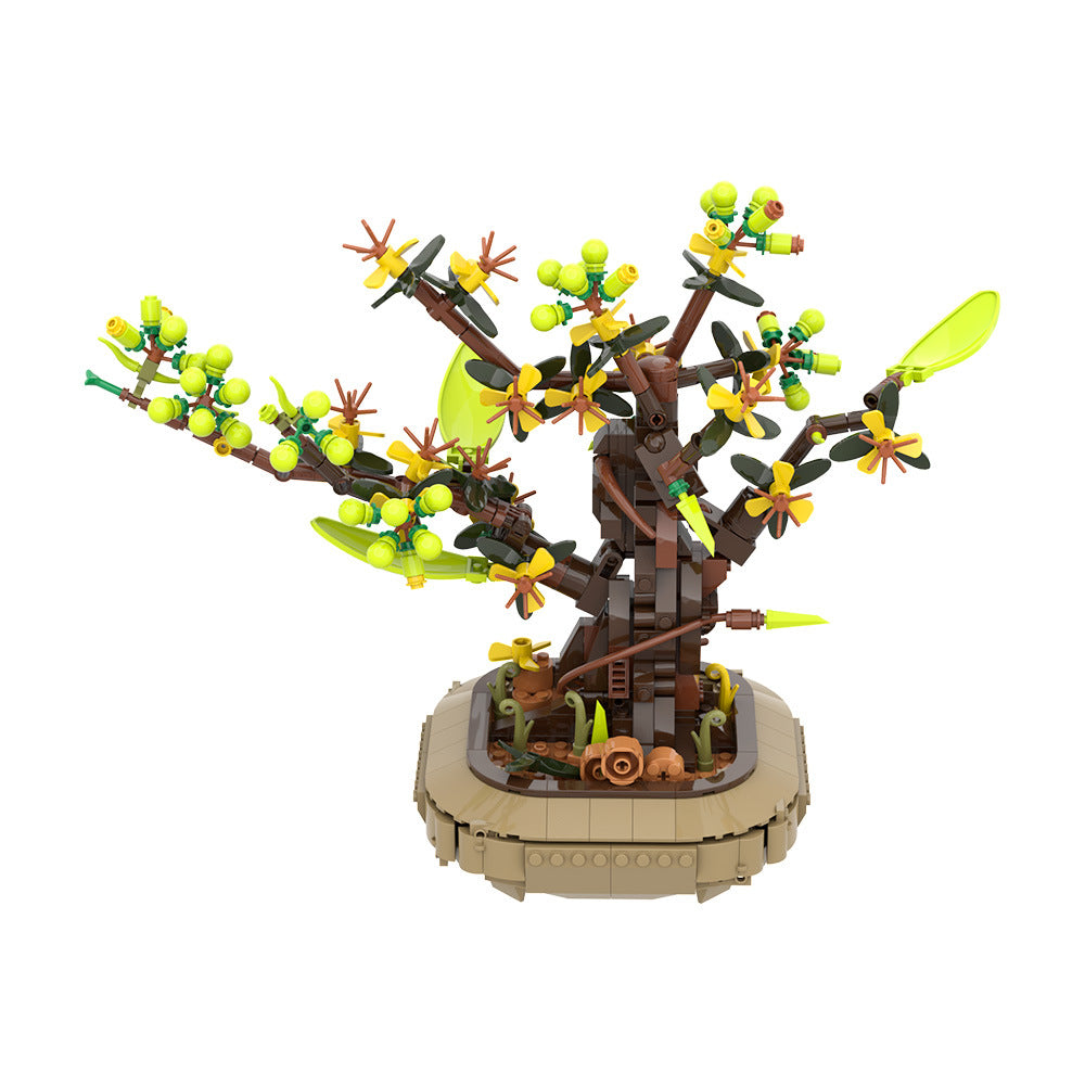 apricot bonsai building kit | lego compatible moc - 5