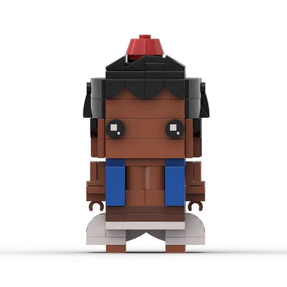 Arabian Nights Lamp Hero BrickHeadz Building Kit | LEGO-Compatible MOC - 1