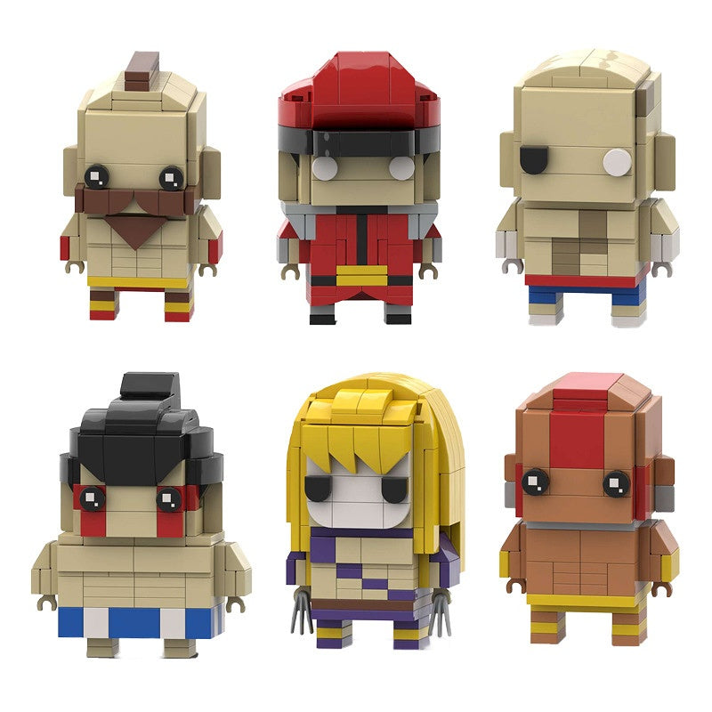 Arcade Fighting Game Brickheadz Building Kit | LEGO-Compatible MOC - 1