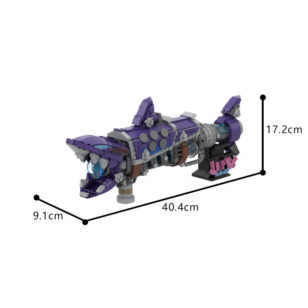 arcane jinx fishbones rocket launcher moc building set - 4