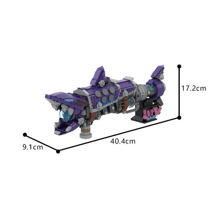 arcane jinx fishbones rocket launcher moc building set - 4