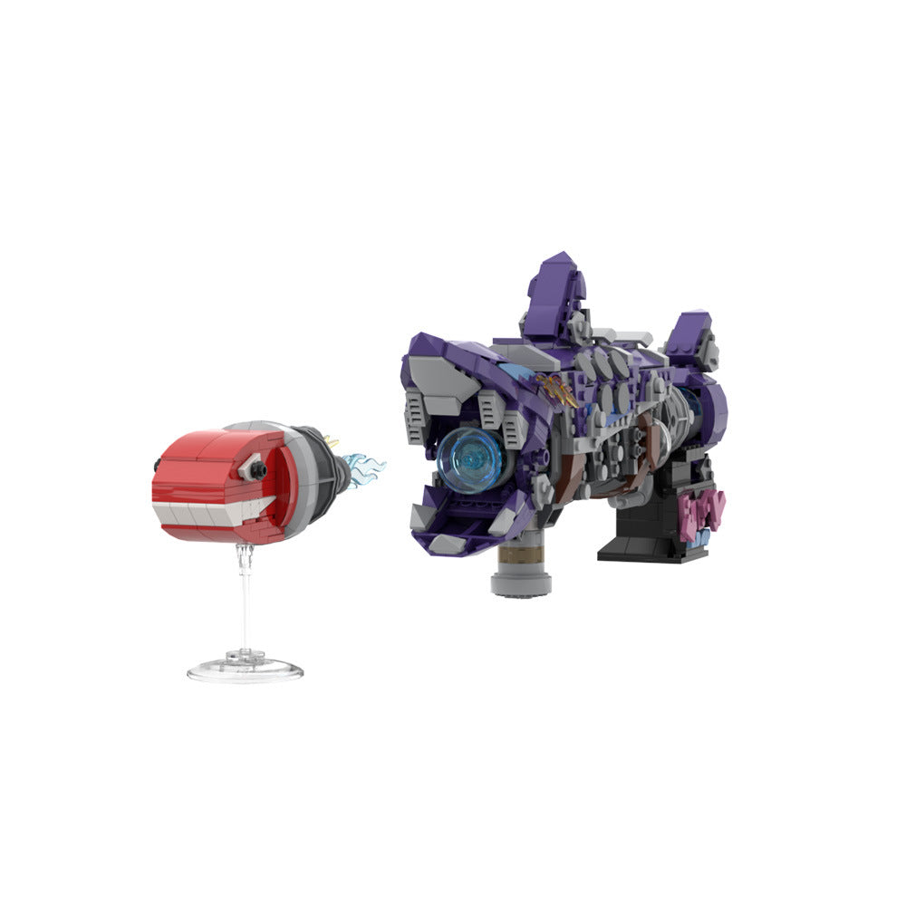 arcane jinx fishbones rocket launcher moc building set - 5