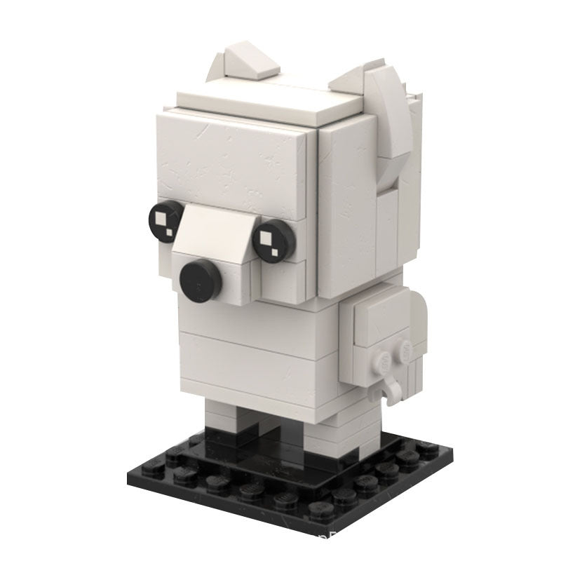 arctic fox brickheadz building set | moc-39948 - 1