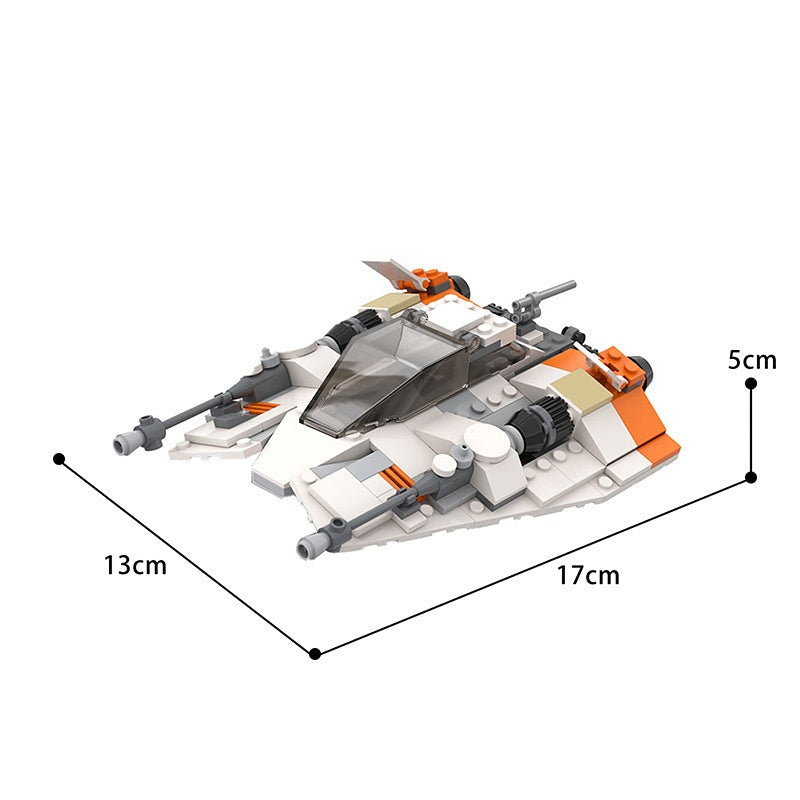 Arctic Sci-Fi Snow Speeder Starfighter Building Kit | LEGO-Compatible MOC - 2