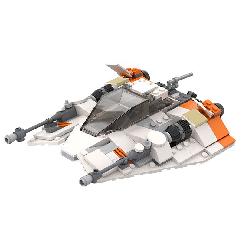 Arctic Sci-Fi Snow Speeder Starfighter Building Kit | LEGO-Compatible MOC - 3