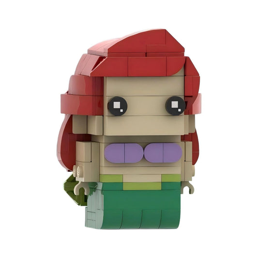 ariel brickheadz moc building set | the little mermaid | lego compatible - 1
