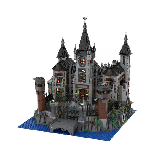 arkham asylum madhouse building set | batman | moc-158329 - 2