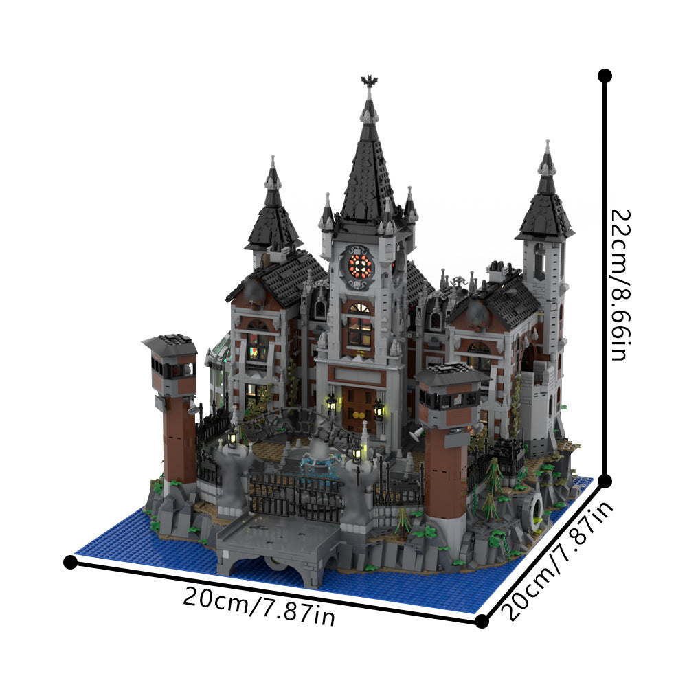arkham asylum madhouse building set | batman | moc-158329 - 4