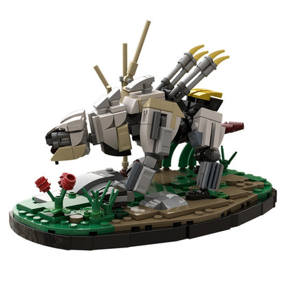 Armored Mechanical Predator With Display Base MOC Building Kit - 1