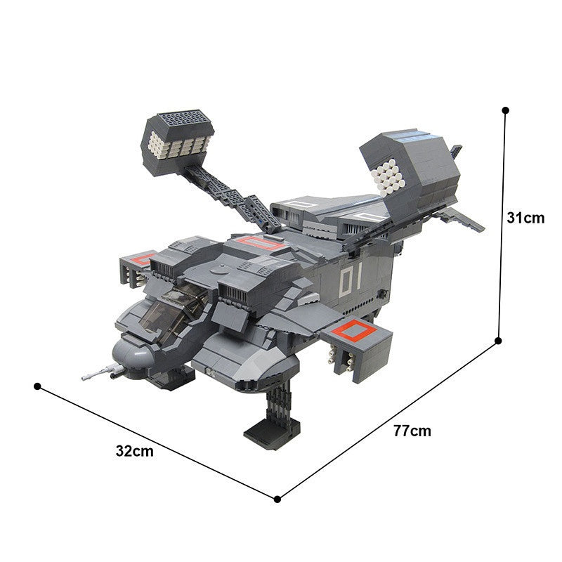Armored Orbital Dropship MOC Building Kit | Missile-Pod Gunship - 4