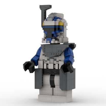 Armored Sci-Fi Commander MOC Building Kit | Large Poseable Figure - 2