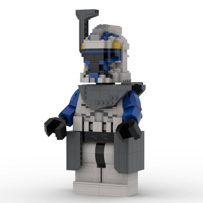 Armored Sci-Fi Commander MOC Building Kit | Large Poseable Figure - 3