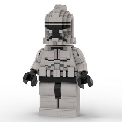 Armored Sci-Fi Trooper MOC Building Kit | Large Poseable Figure - 2