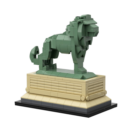art institute lion building set | chicago | moc-53134 - 2
