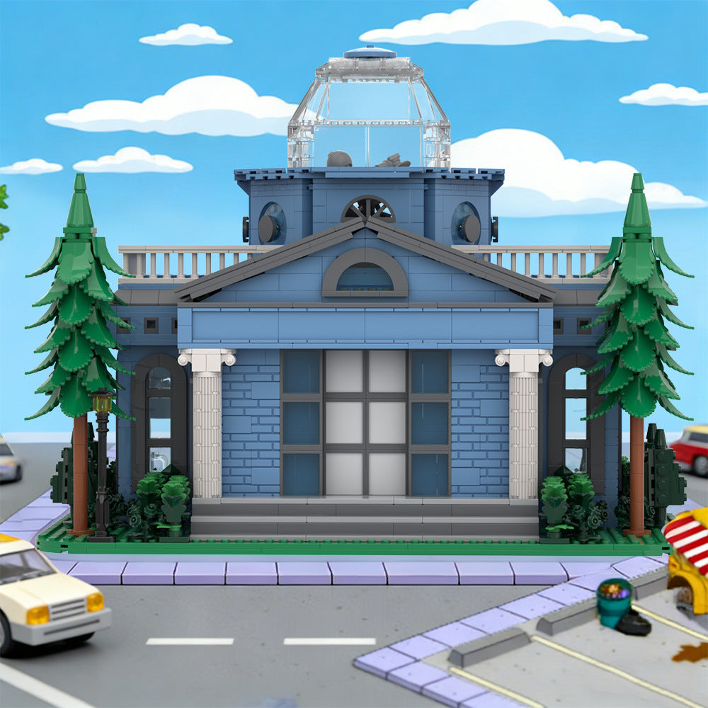 art museum building kit | the simpsons | lego compatible moc - 1